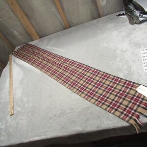 Pendleton Scarf Unisex OS Red Plaid Virgin Wool Fringe Winter VTG 70s RARE NEW